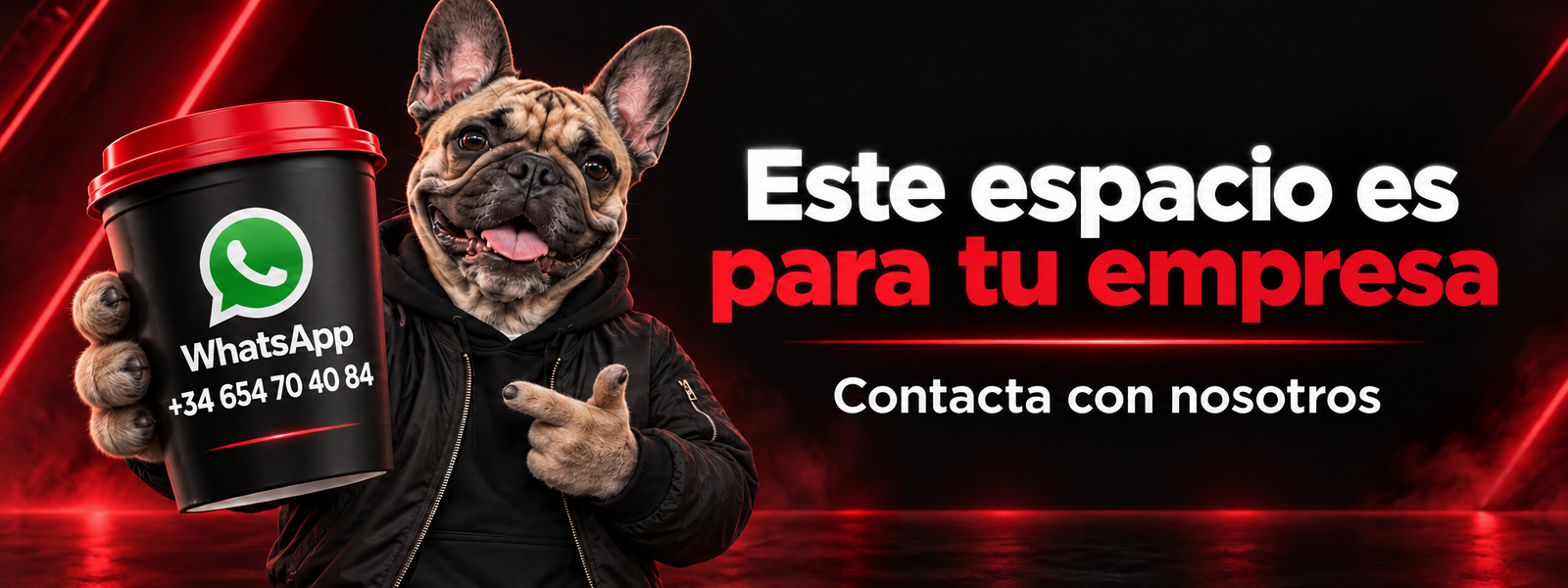 Este espacio es para tu empresa. Contacta con nosotros por WhatsApp en el 654 70 40 84